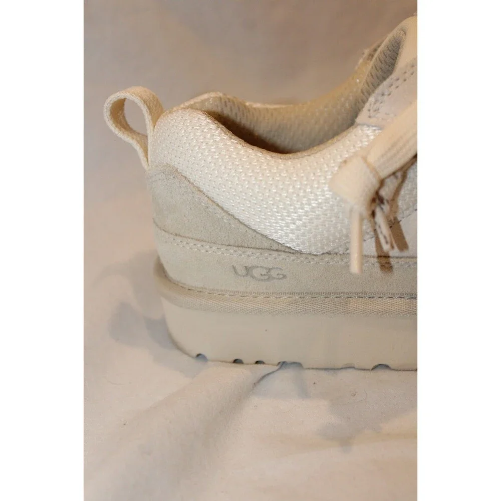 UGG Women's Lo Lowmel Suede Mesh‎ Sneakers NEW US 9 EU 40 JASMINE WHITE $150